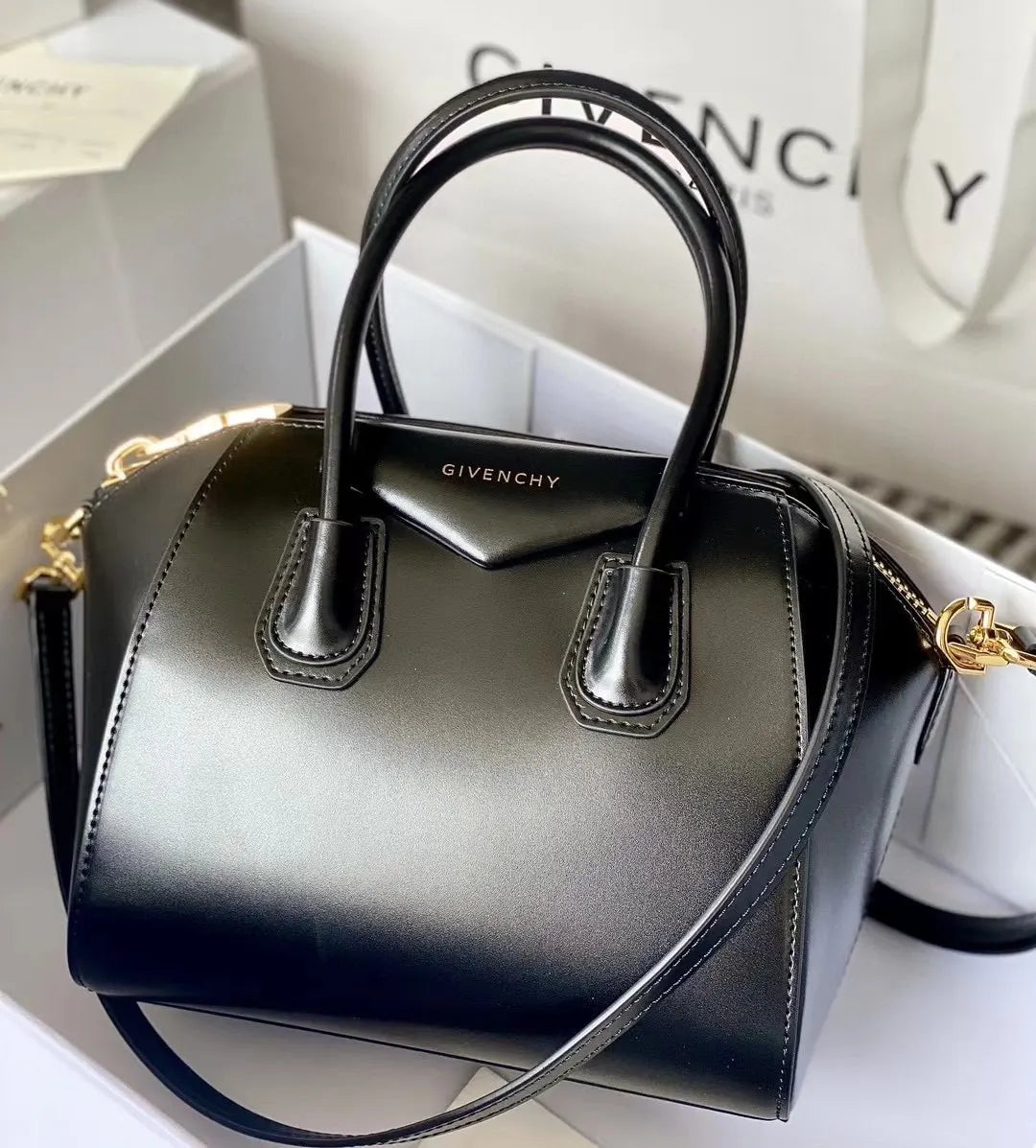 Givenchy Antigona Nano Black Leather Bag