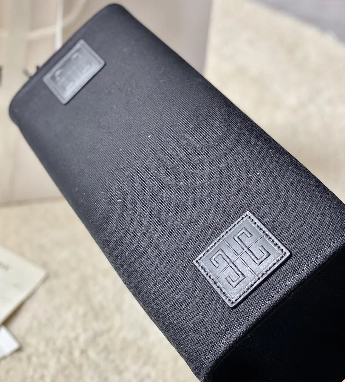 Givenchy Black Canvas Tote Bag - Hình 3