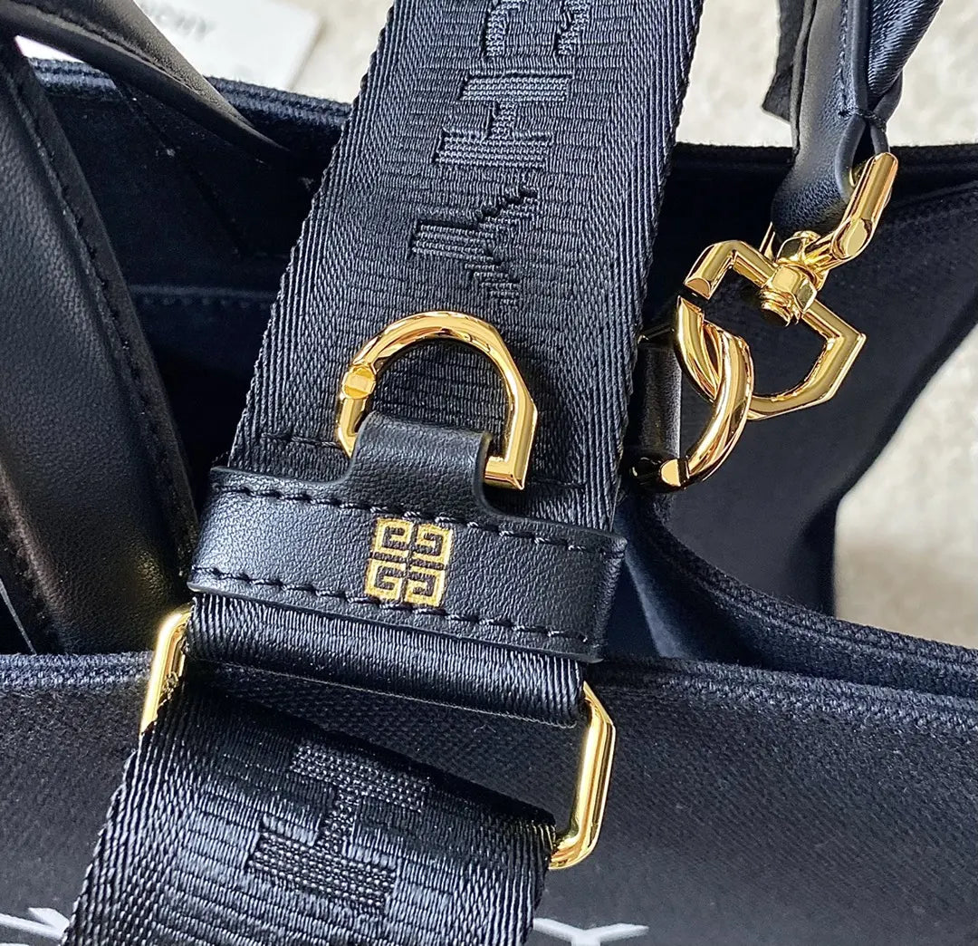 Givenchy Black Canvas Tote Bag - Hình 6