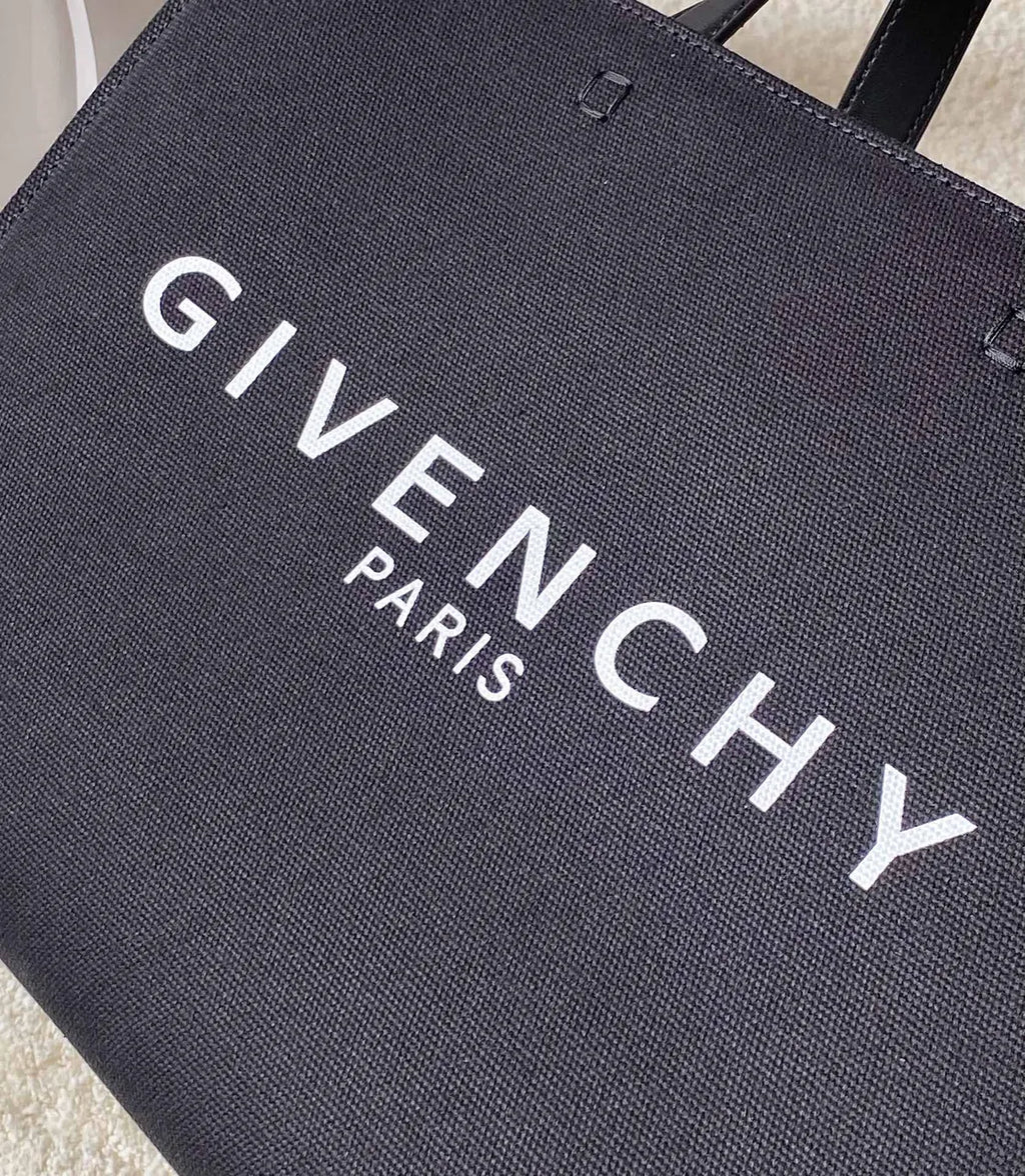Givenchy Black Canvas Tote Bag - Hình 5