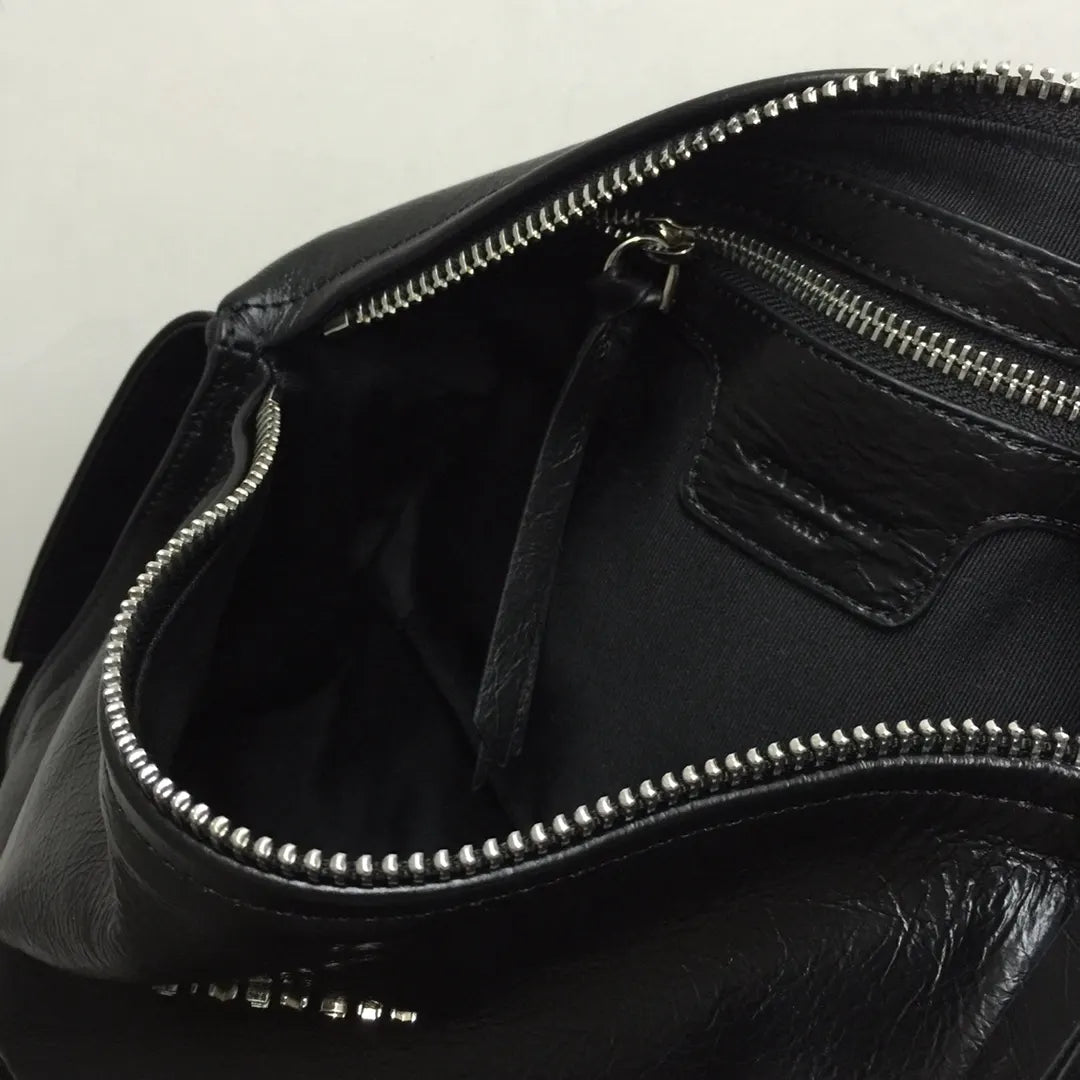 Givenchy Black Leather Belt Bag - Hình 8