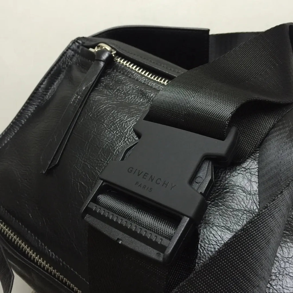 Givenchy Black Leather Belt Bag - Hình 7