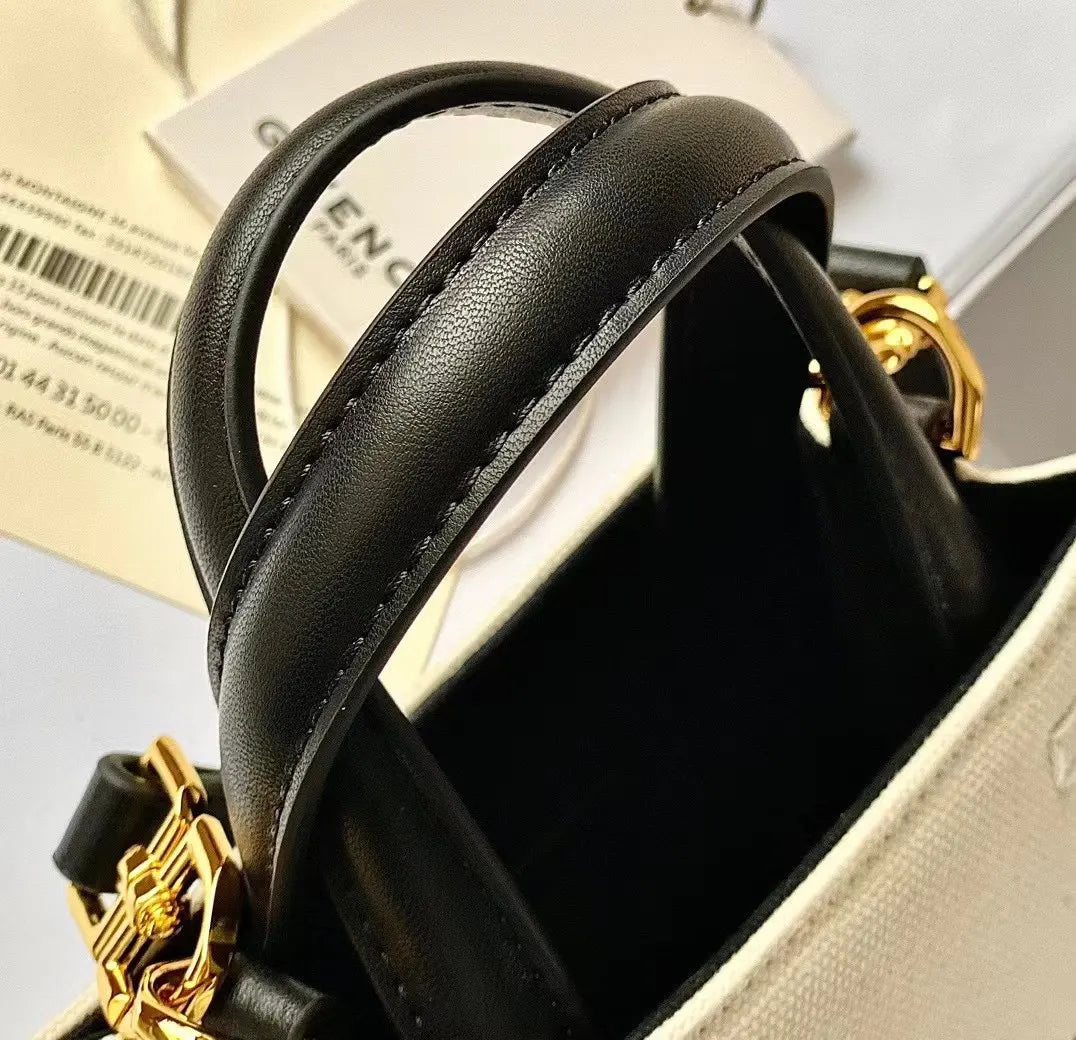 Givenchy Ivory Canvas Tote - Hình 6