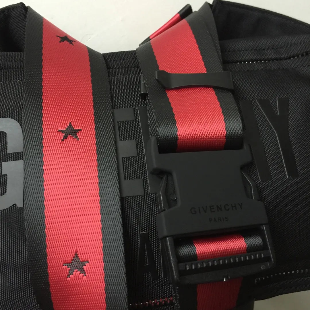 Givenchy Black Canvas Belt Bag - Hình 2