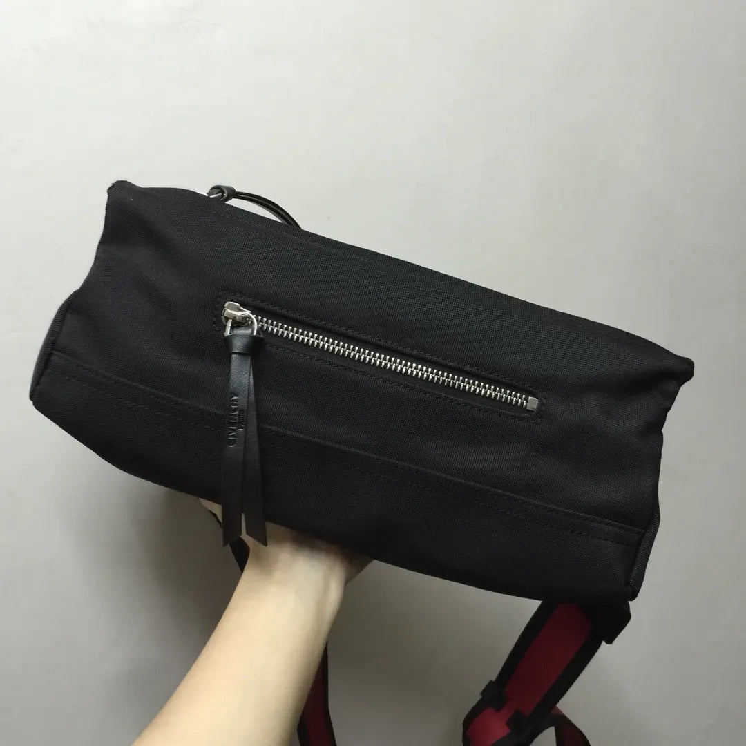 Givenchy Black Canvas Belt Bag - Hình 7