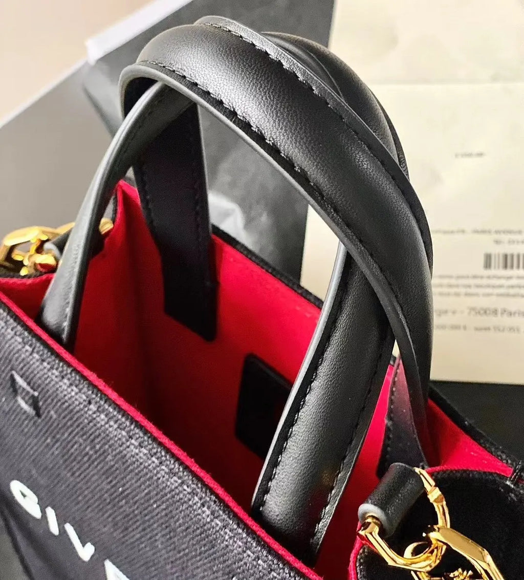 Givenchy Black Canvas Tote - Hình 6