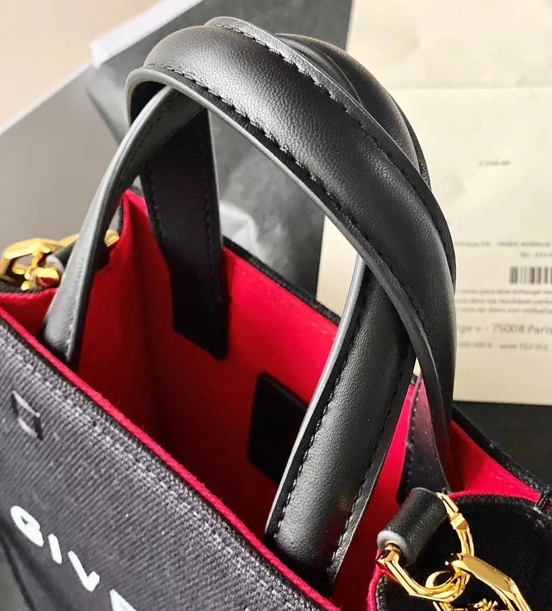 Givenchy Black Canvas Tote - Hình 6