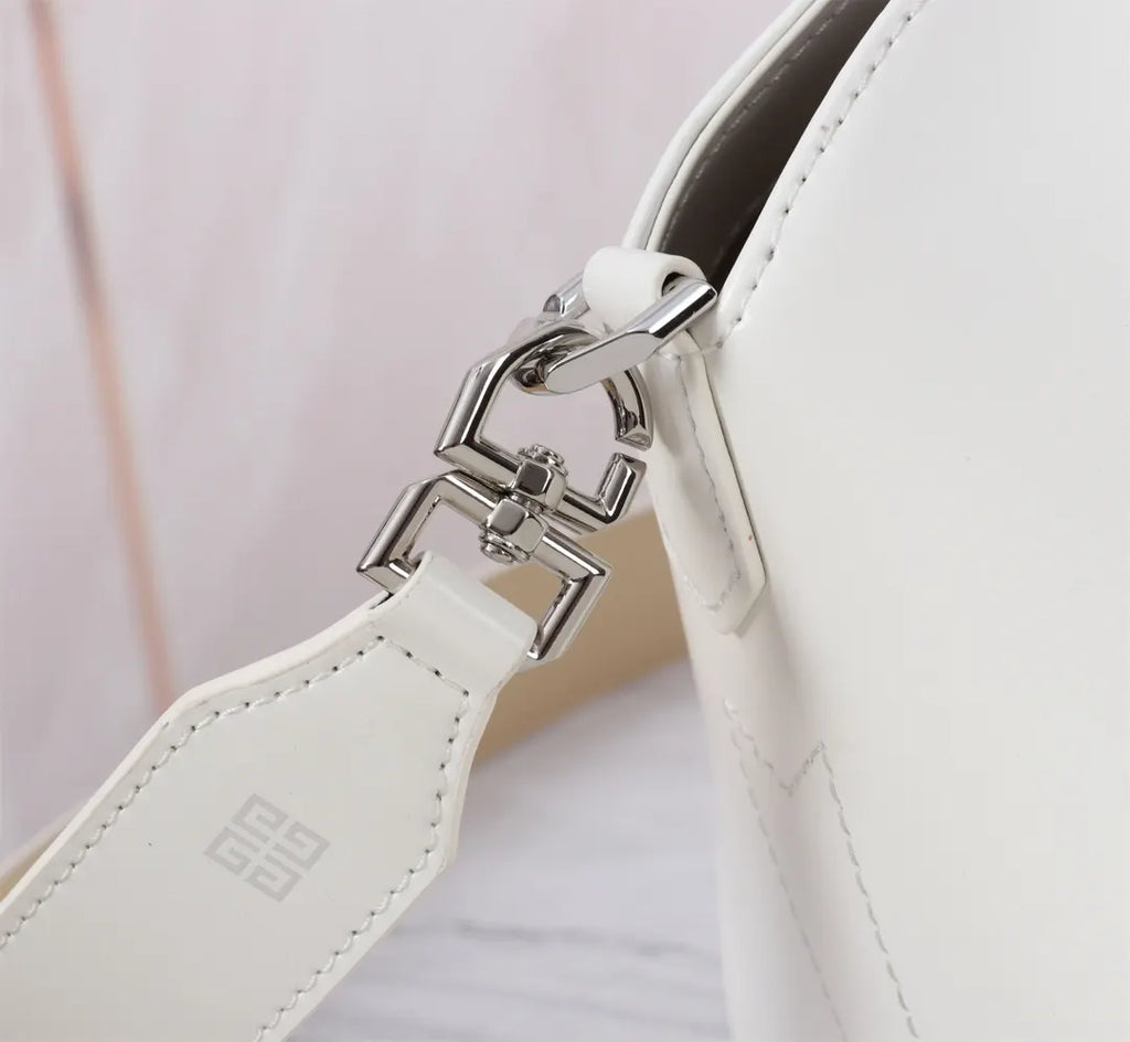 Givenchy White Leather Satchel - Hình 6