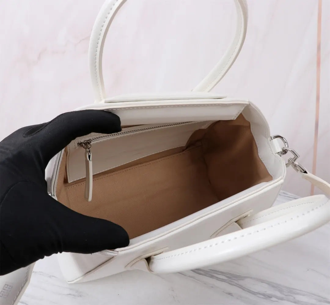 Givenchy White Leather Satchel - Hình 8