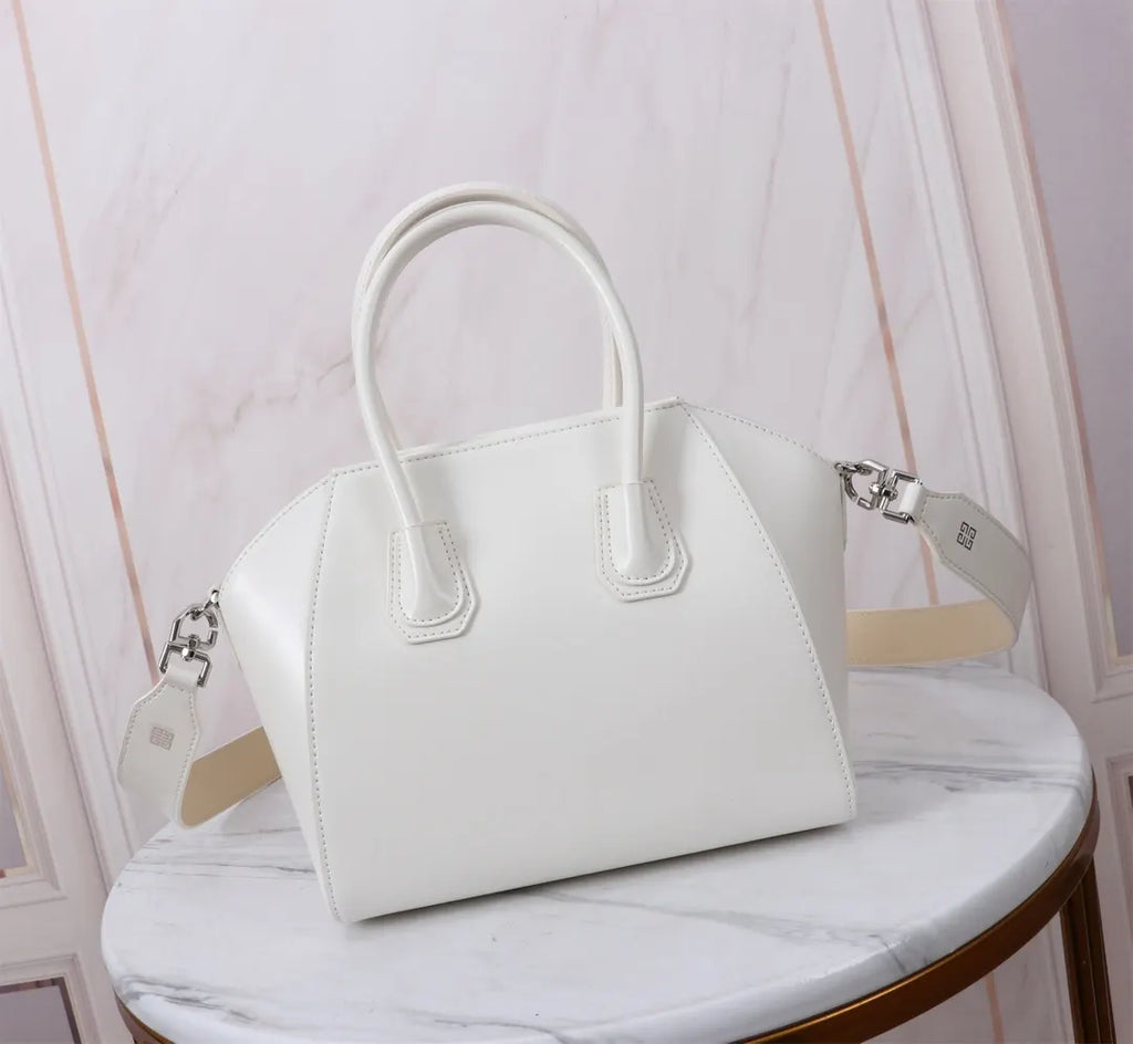 Givenchy White Leather Satchel - Hình 2