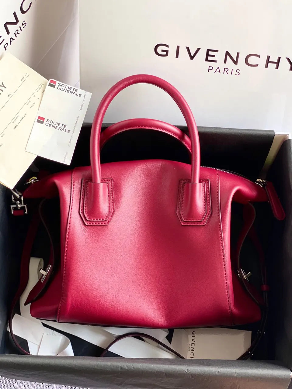 Givenchy Burgundy Antigona Baby - Hình 2