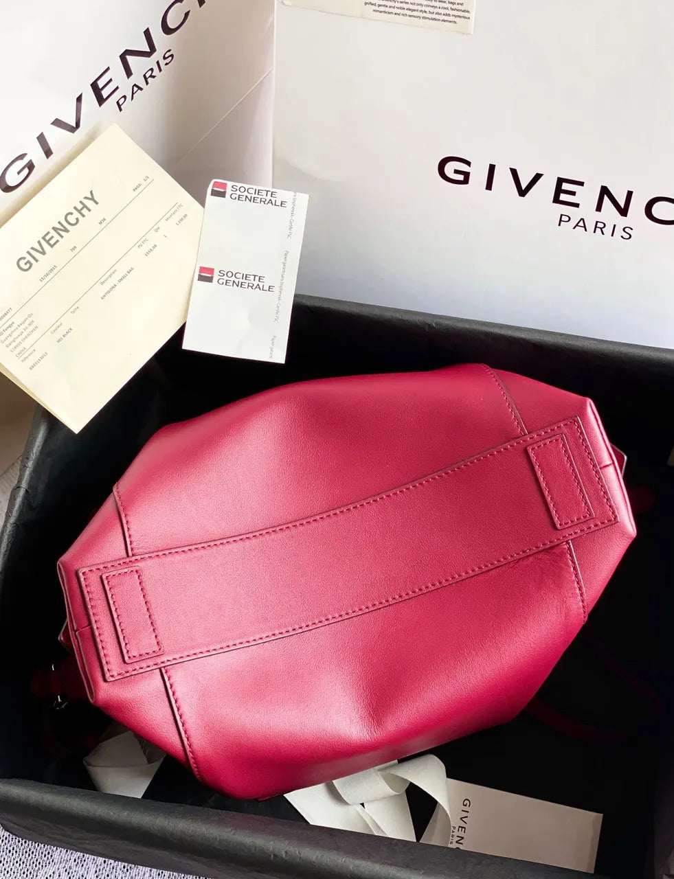 Givenchy Burgundy Antigona Baby - Hình 4