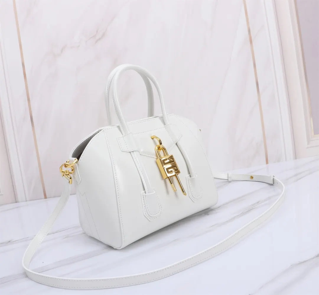 Givenchy Antigona White Leather Satchel - Hình 2