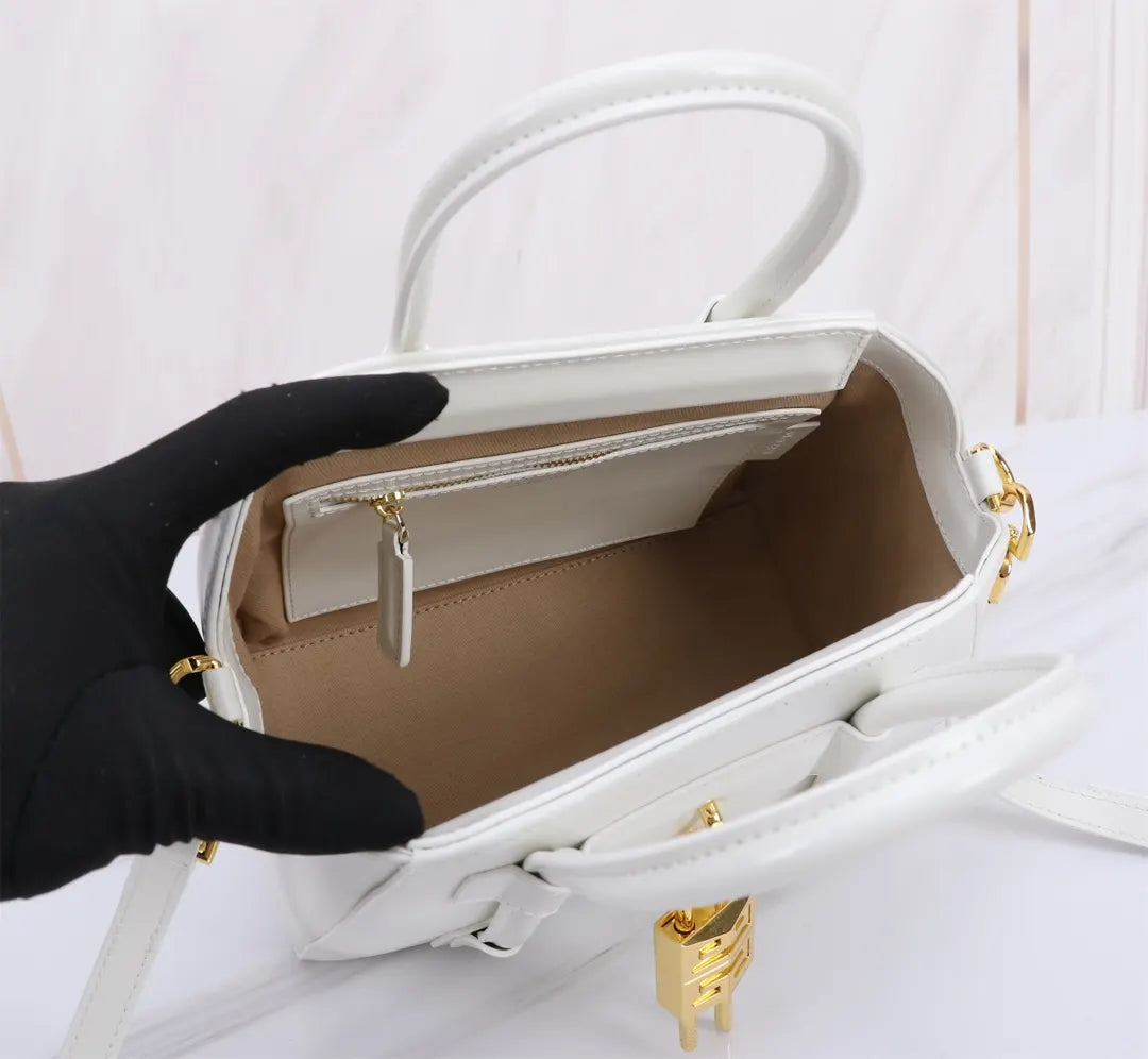 Givenchy Antigona White Leather Satchel - Hình 8