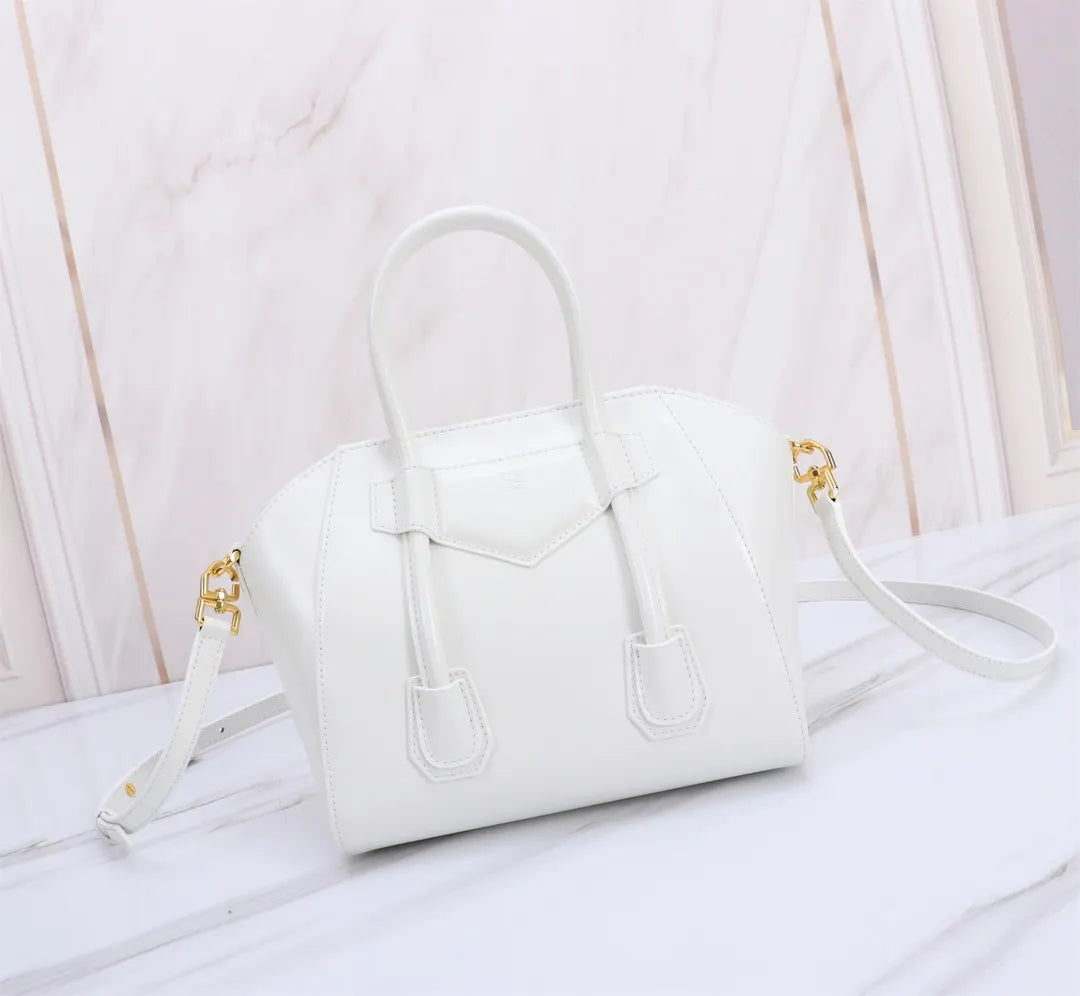 Givenchy Antigona White Leather Satchel - Hình 3