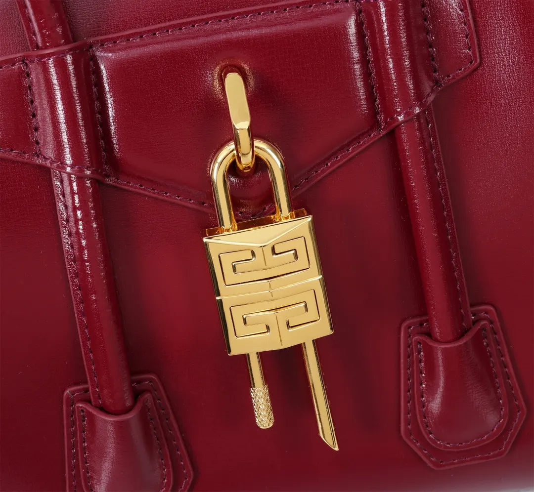 Givenchy Burgundy Satchel - Hình 4