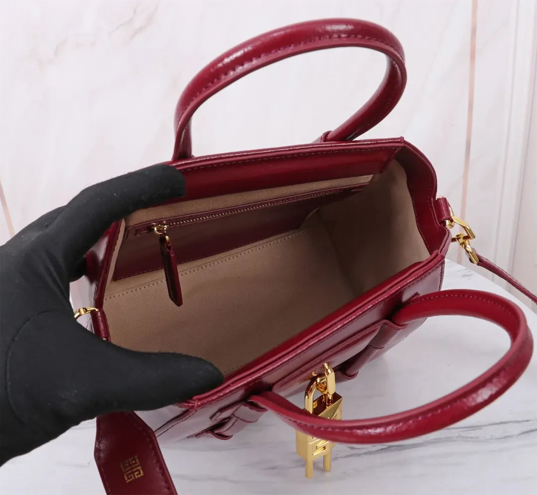 Givenchy Burgundy Satchel - Hình 9