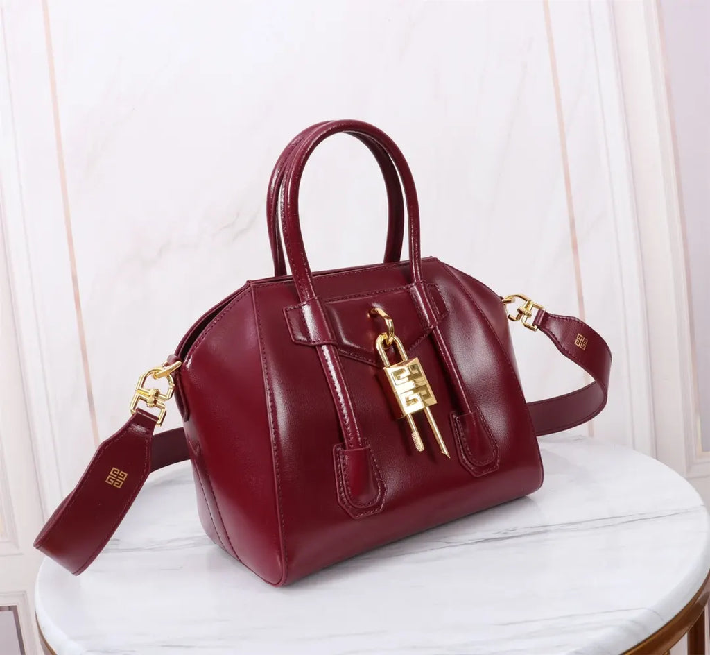 Givenchy Burgundy Satchel - Hình 2