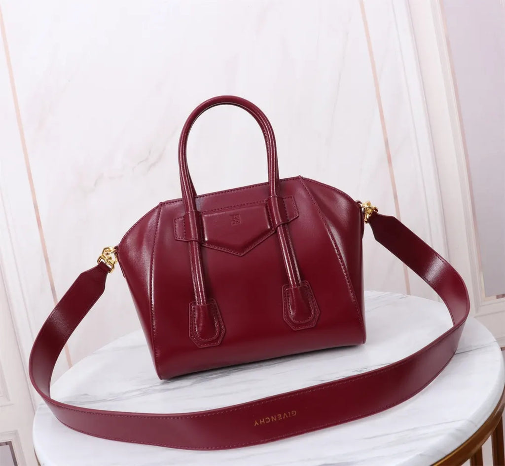 Givenchy Burgundy Satchel - Hình 3