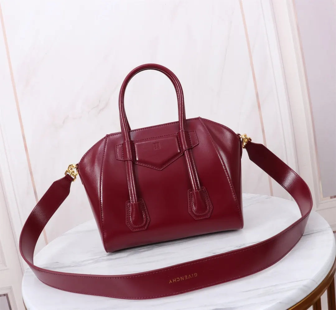 Givenchy Burgundy Satchel - Hình 3