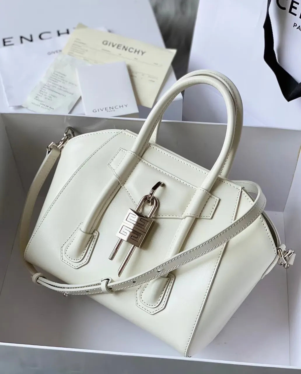 Givenchy Ivory Leather Satchel