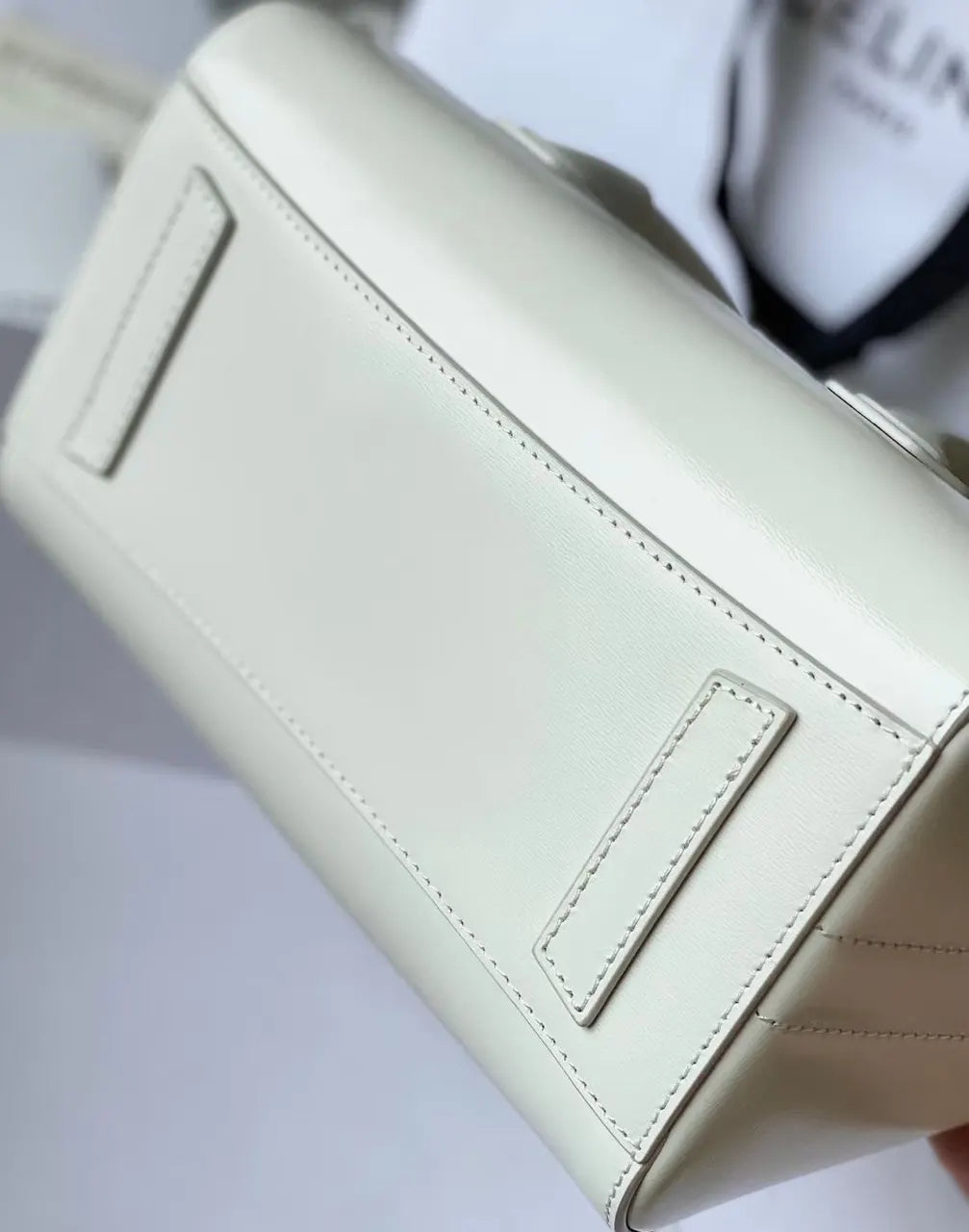 Givenchy Ivory Leather Satchel - Hình 4