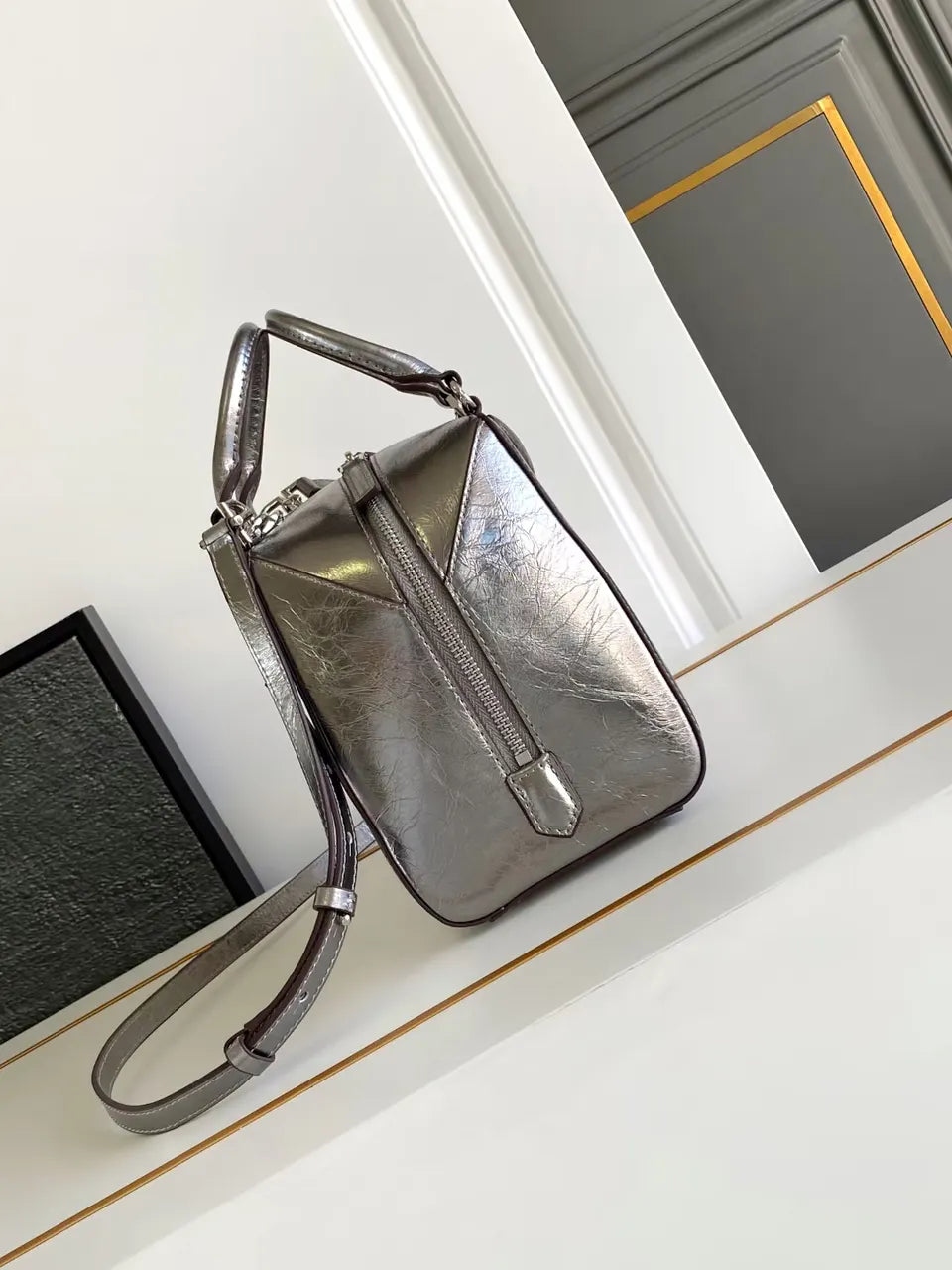 Givenchy Antigona Silver Leather - Hình 2