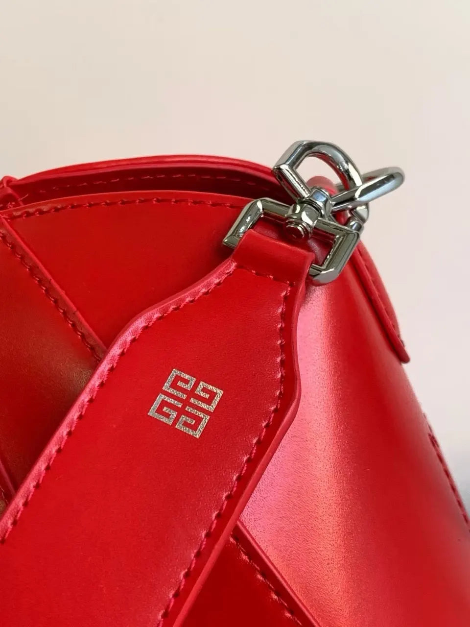 Givenchy Red Leather Handbag - Hình 6