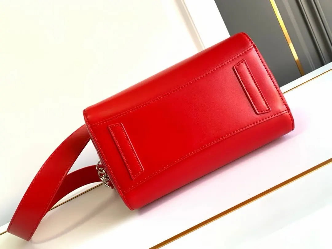 Givenchy Red Leather Handbag - Hình 4