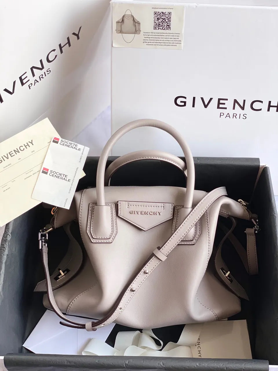 Givenchy Light Gray Satchel