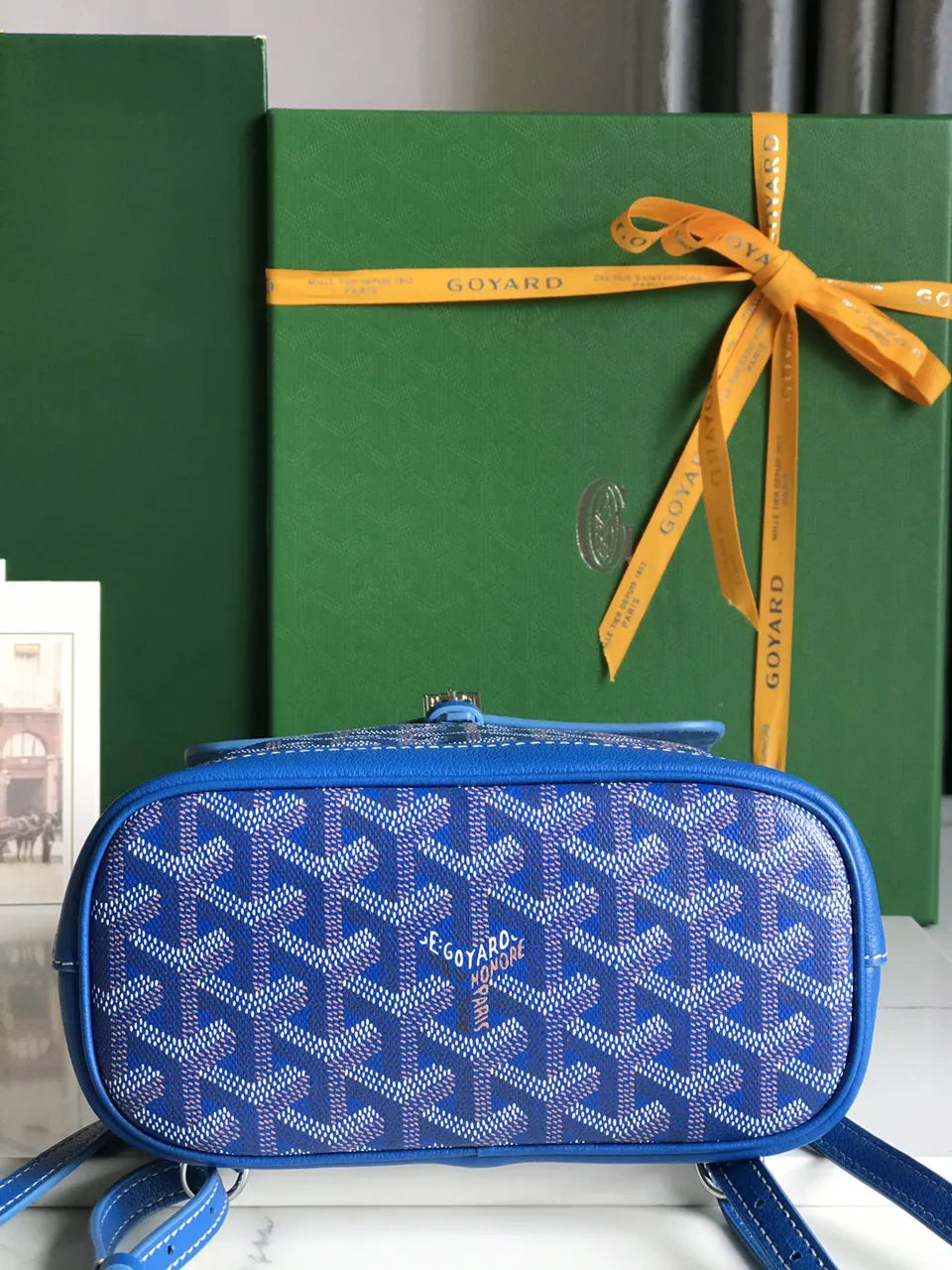 Goyard Royal Blue Alpin Backpack - Hình 6