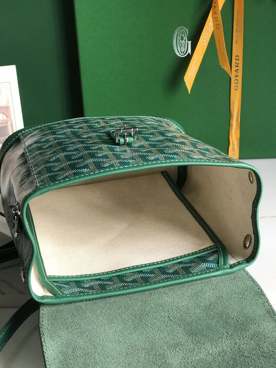 Goyard Vert Dublin Backpack - Hình 9