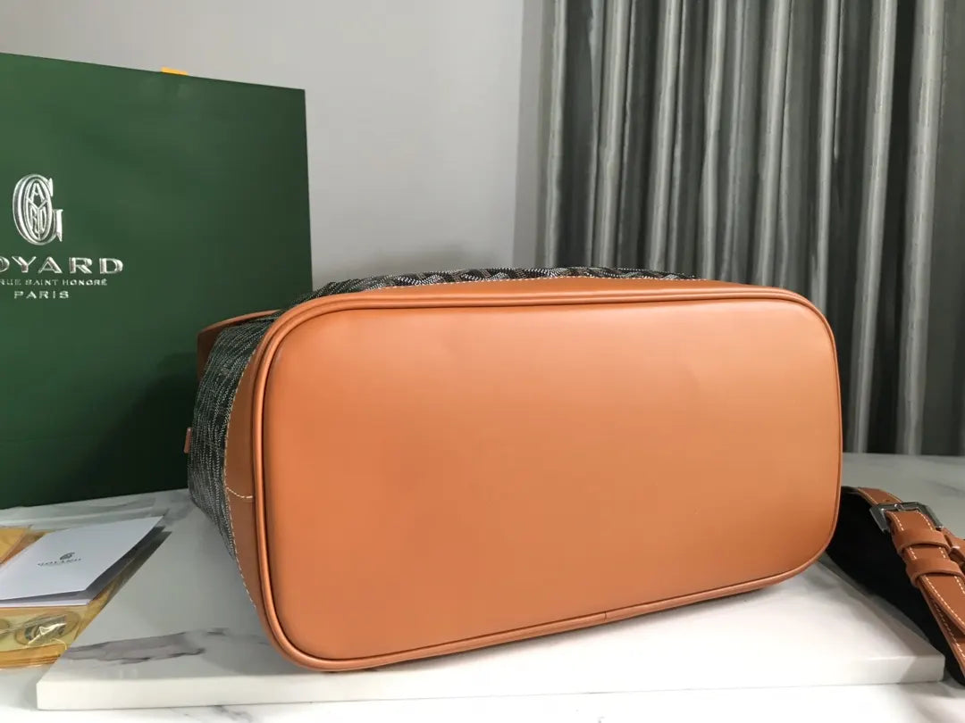 Goyard Brown Leather Backpack - Hình 3