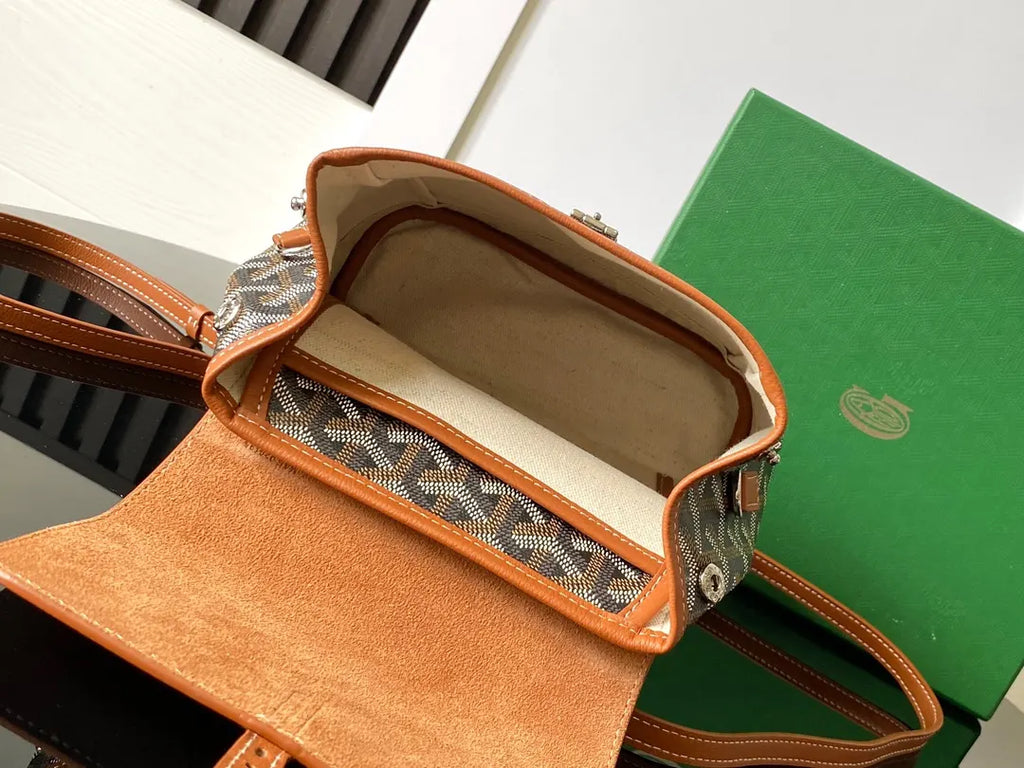 Goyard Brown Monogram Bag - Hình 7