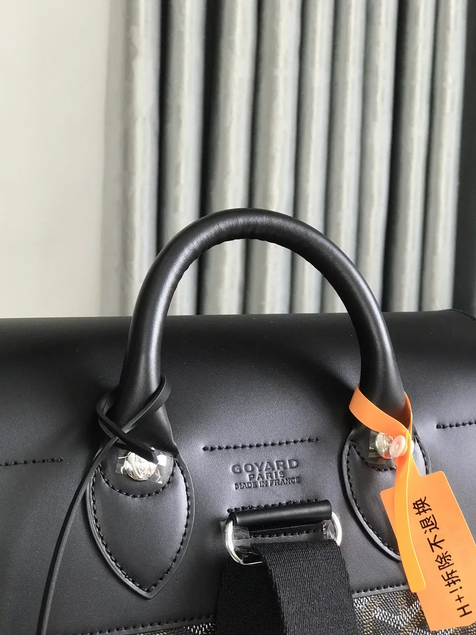 limited Goyard Black Goyardine Backpack - Hình 6
