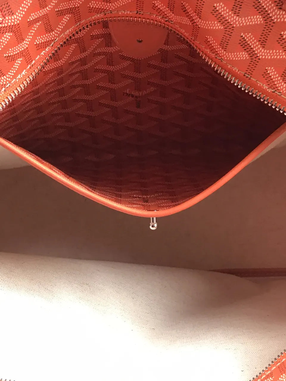 Goyard Orange Artois MM Bag - Hình 9