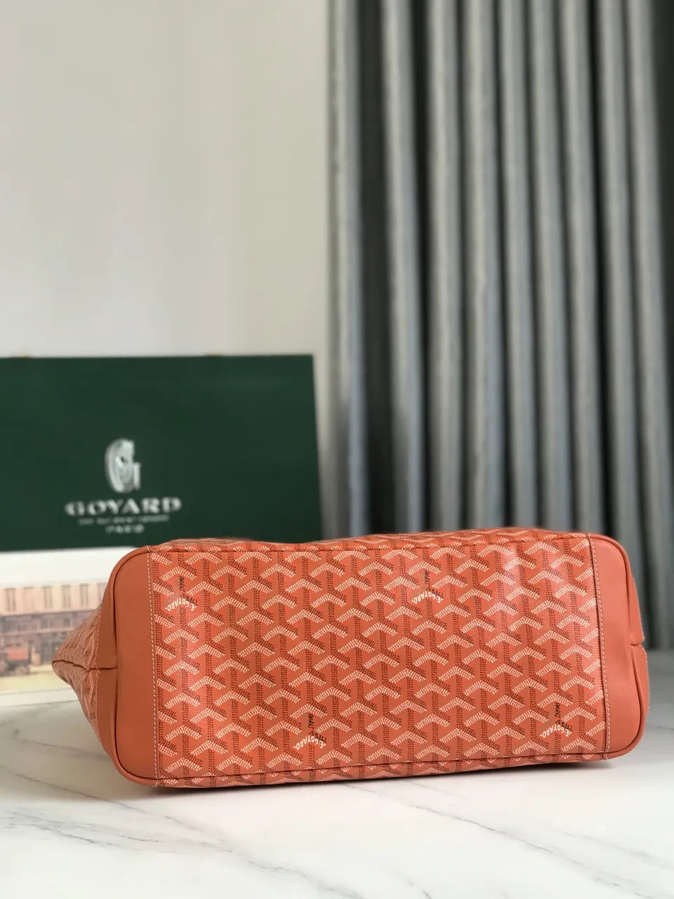 Goyard Orange Artois MM Bag - Hình 4