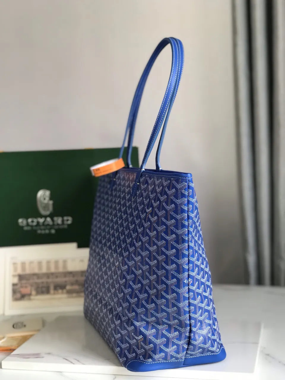 Goyard Blue Artois Bag - Hình 2