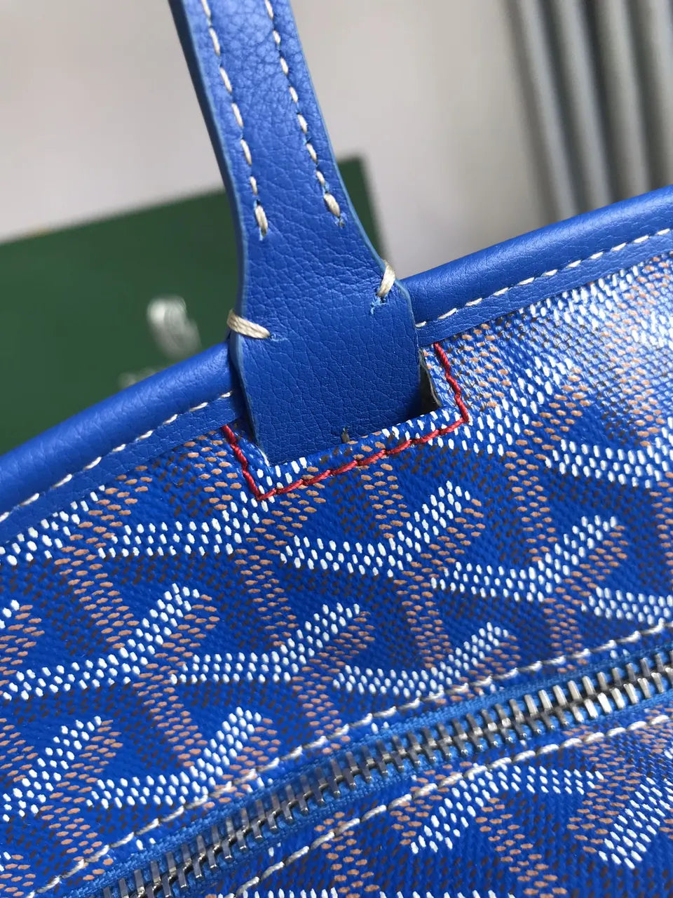 Goyard Blue Artois Bag - Hình 7