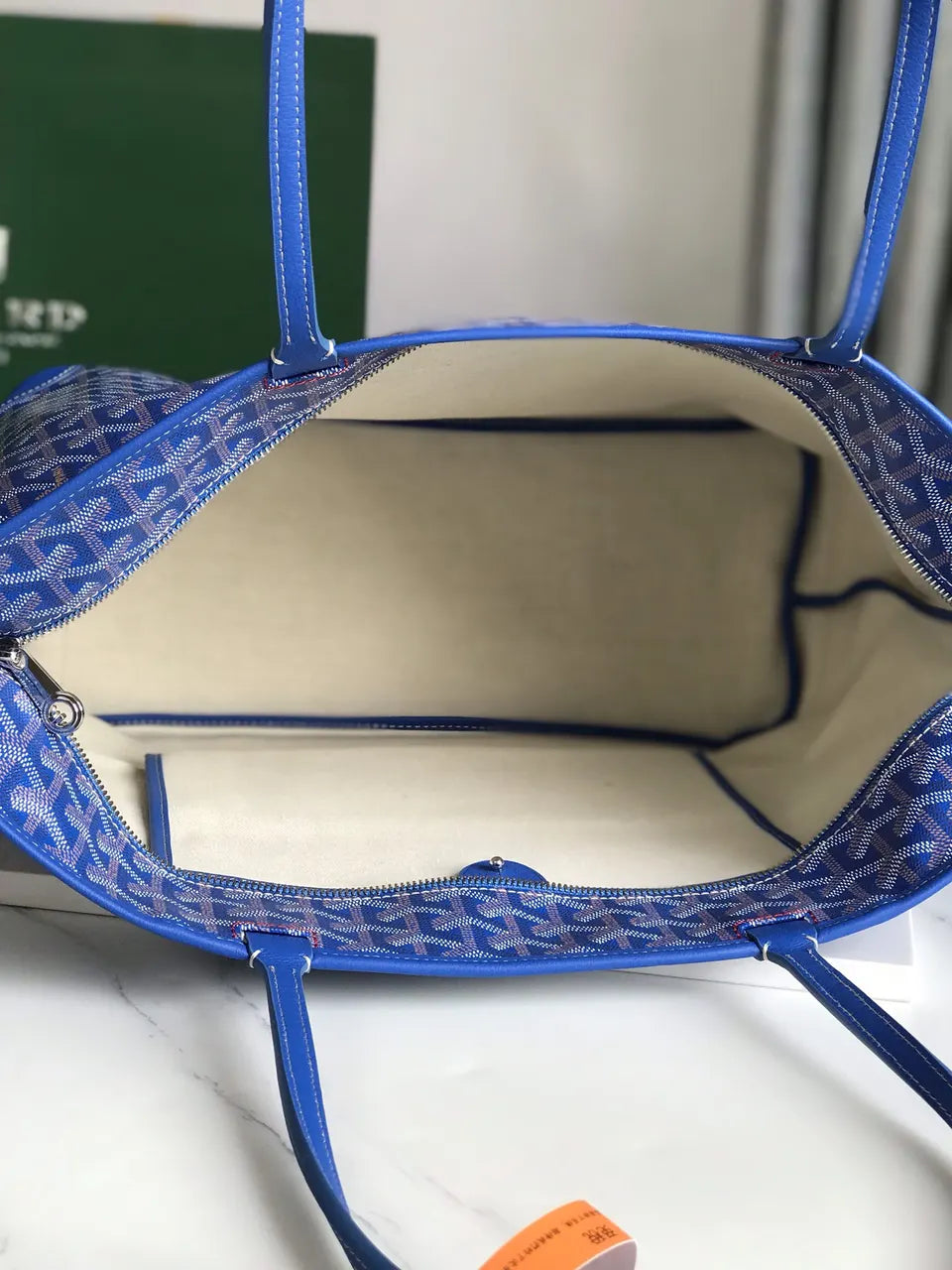 Goyard Blue Artois Bag - Hình 6
