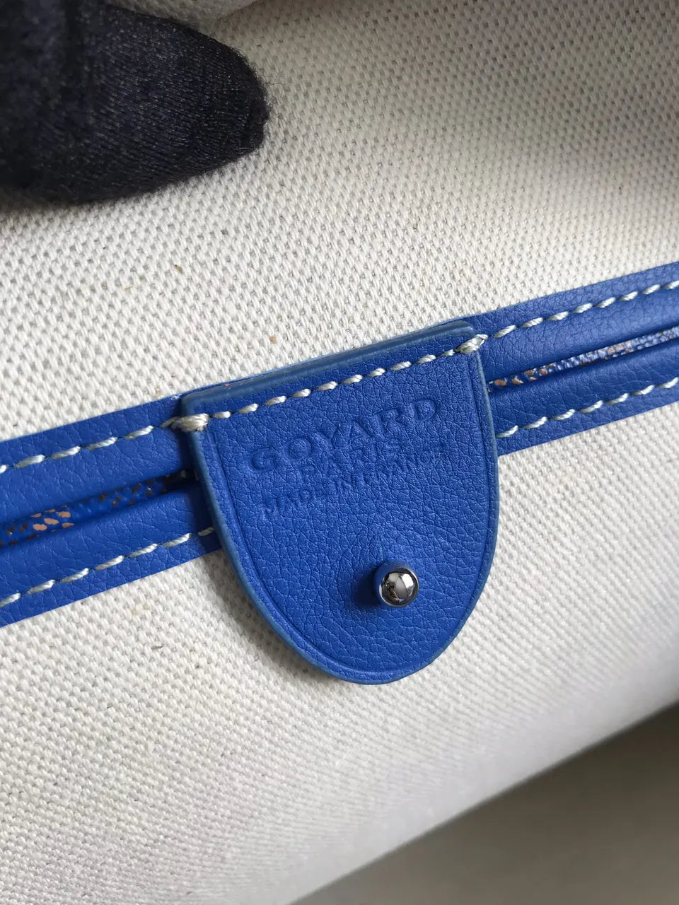 Goyard Blue Artois Bag - Hình 8