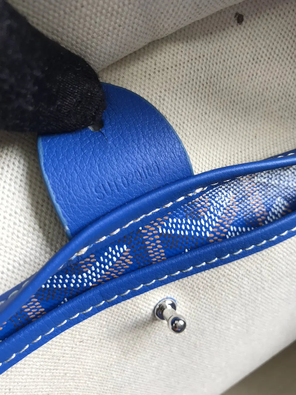 Goyard Blue Artois Bag - Hình 9