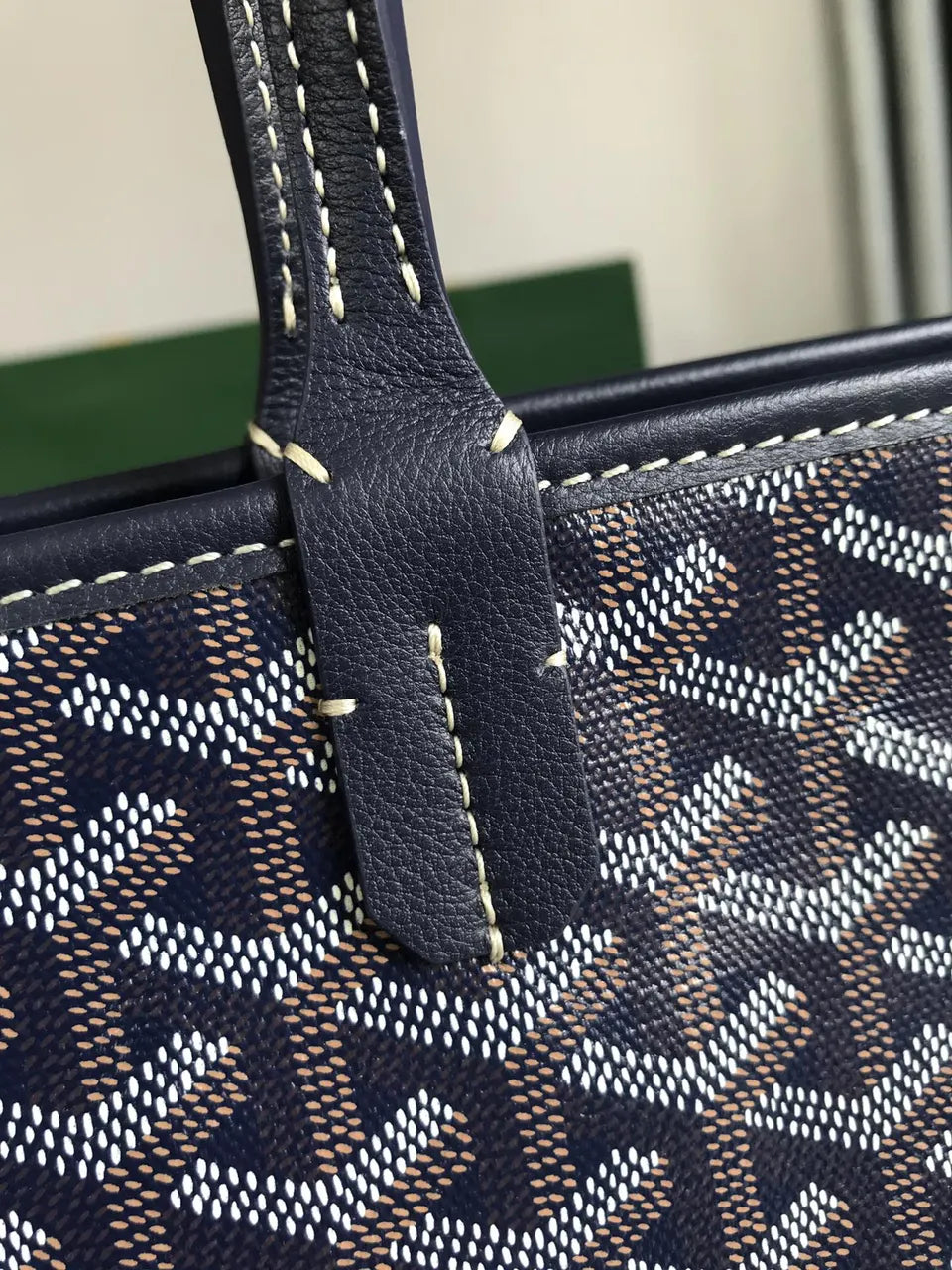 Goyard Navy Blue Tote - Hình 6