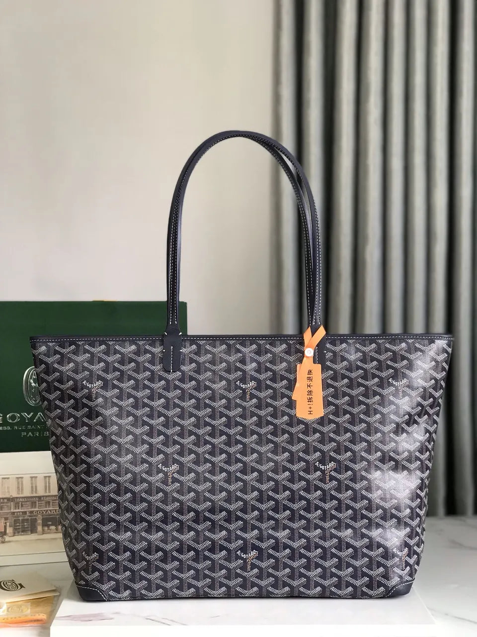 Goyard Navy Blue Tote