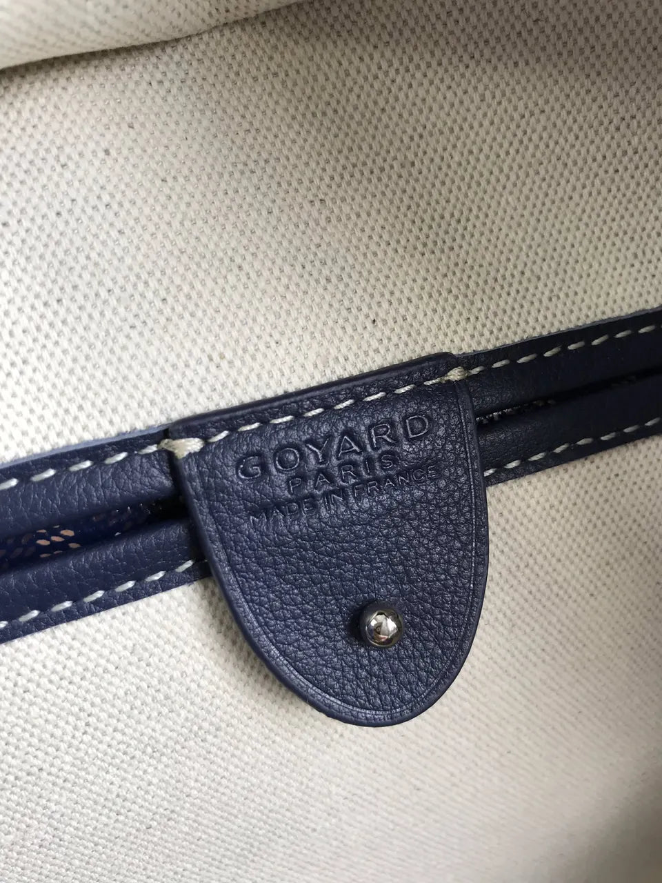 Goyard Navy Blue Tote - Hình 8