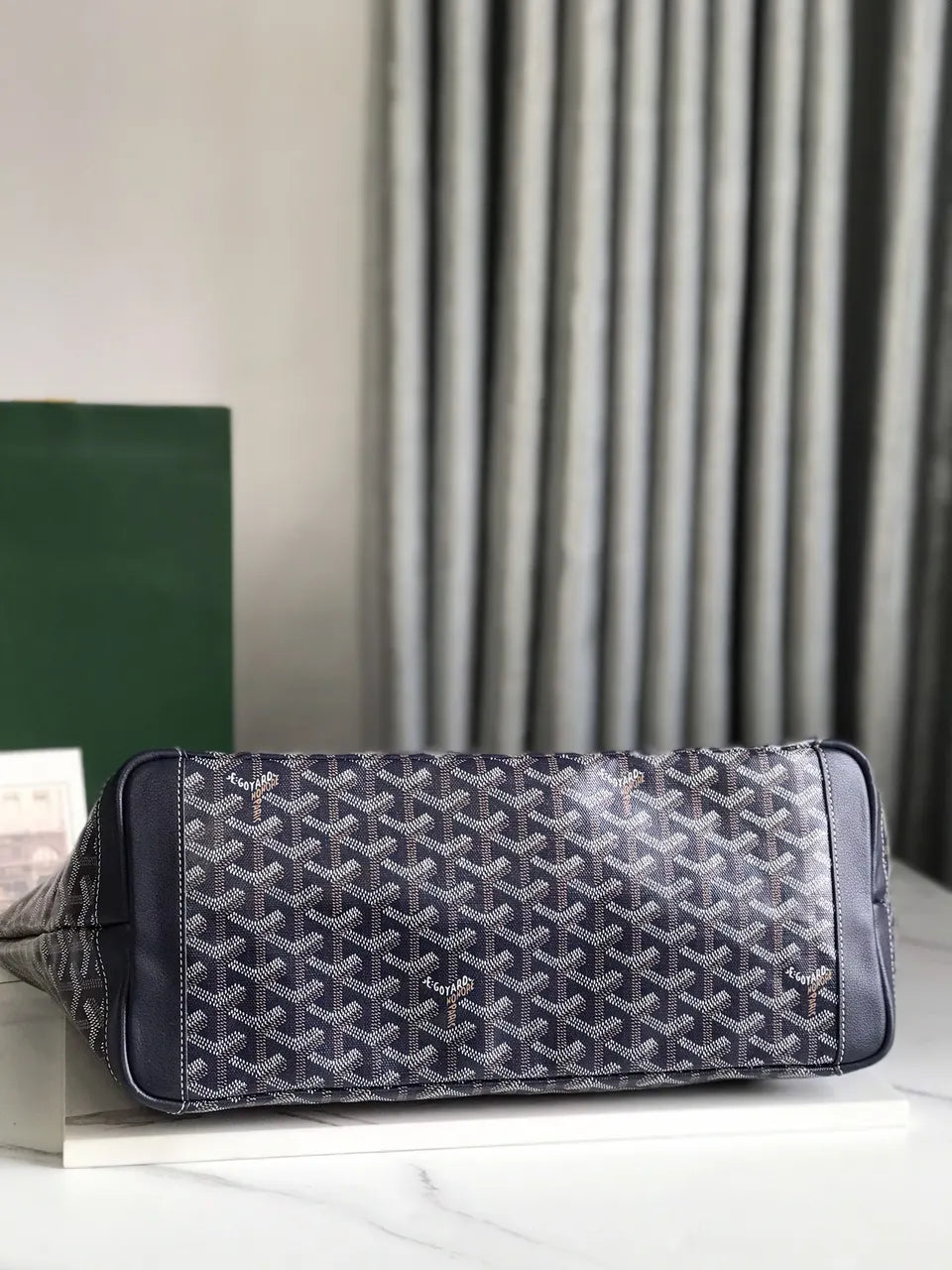 Goyard Navy Blue Tote - Hình 3