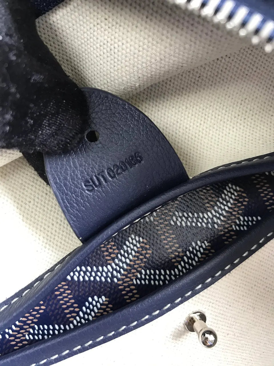 Goyard Navy Blue Tote - Hình 9
