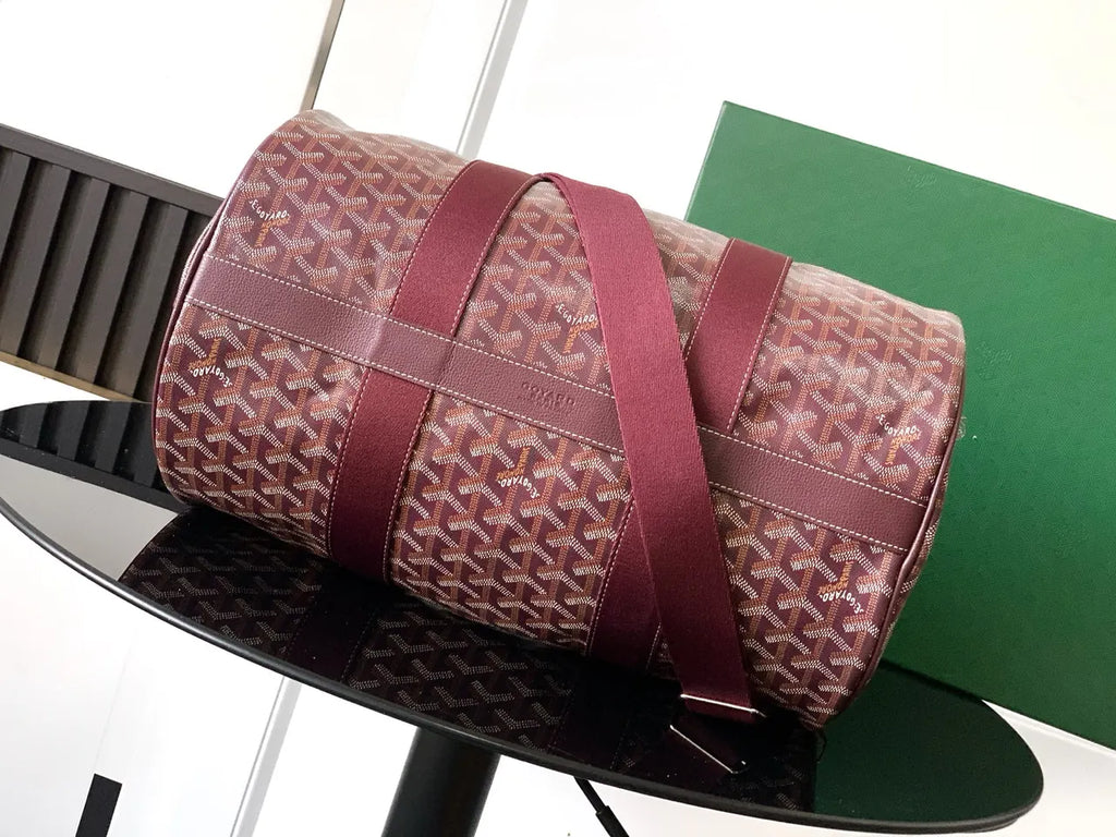 Goyard Burgundy Barrel Bag - Hình 4