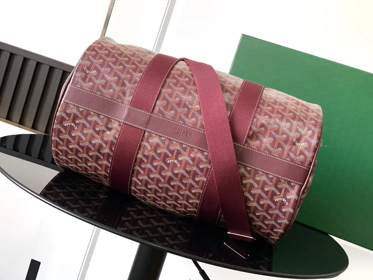 Goyard Burgundy Barrel Bag - Hình 4