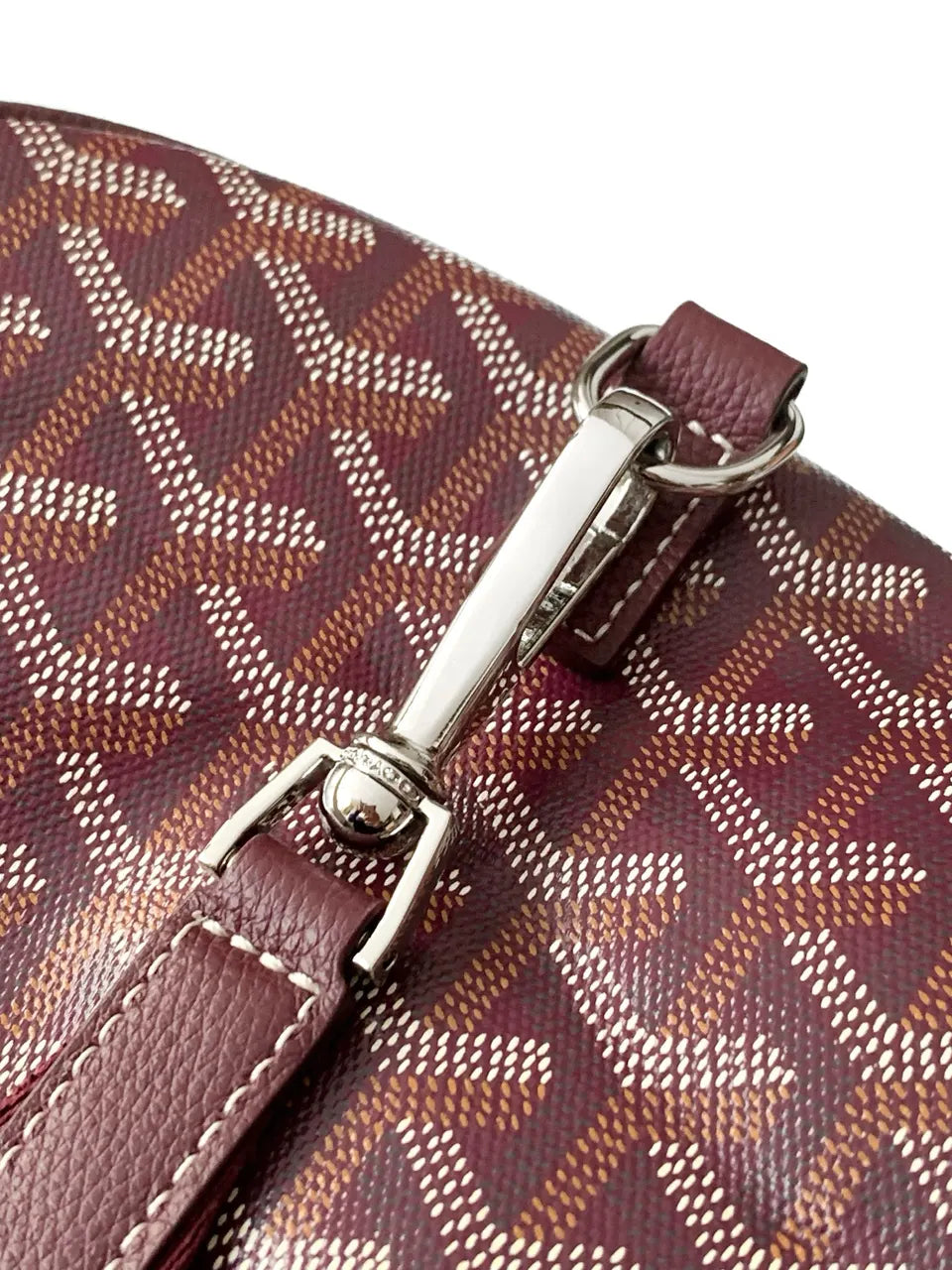 Goyard Burgundy Barrel Bag - Hình 6